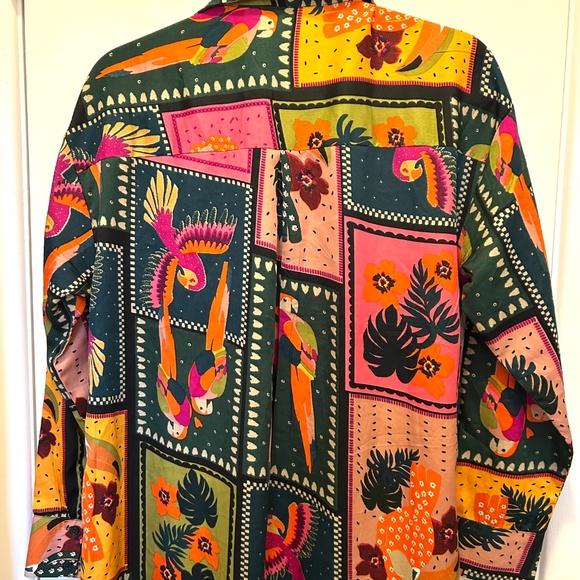 Tropical Print Button-front Duster/Lounger - Picture 7 of 10